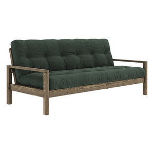 Knob-futonsohva, Corduroy-kangas seaweed/carob brown, L 205 cm