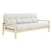 Knob Futon Sofa, Natural/Pine, W 205 cm