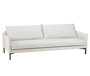 Band-sohva, Velvety-kangas 05 luonnonvalkoinen, L 215 cm