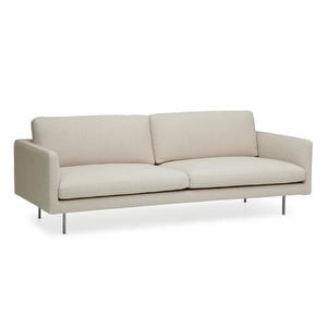 Basel-sohva, Malawi-kangas 21 valkoinen, L 220 cm