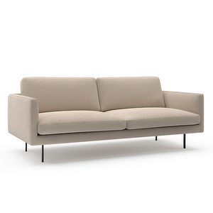 Basel Sofa, Baronett Fabric 001 Light Beige, W 200 cm