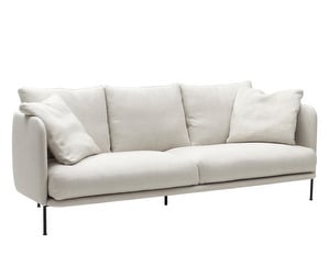 Bonnet Grand Sofa, Fabric Panama Linen 17 Natural White, W 218 cm