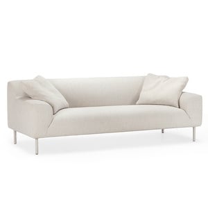 Bonnie-sohva, Bohemian-kangas 010 luonnonvalkoinen, L 208 cm