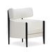 Garbo Armchair, Panama Linen Fabric 60 White