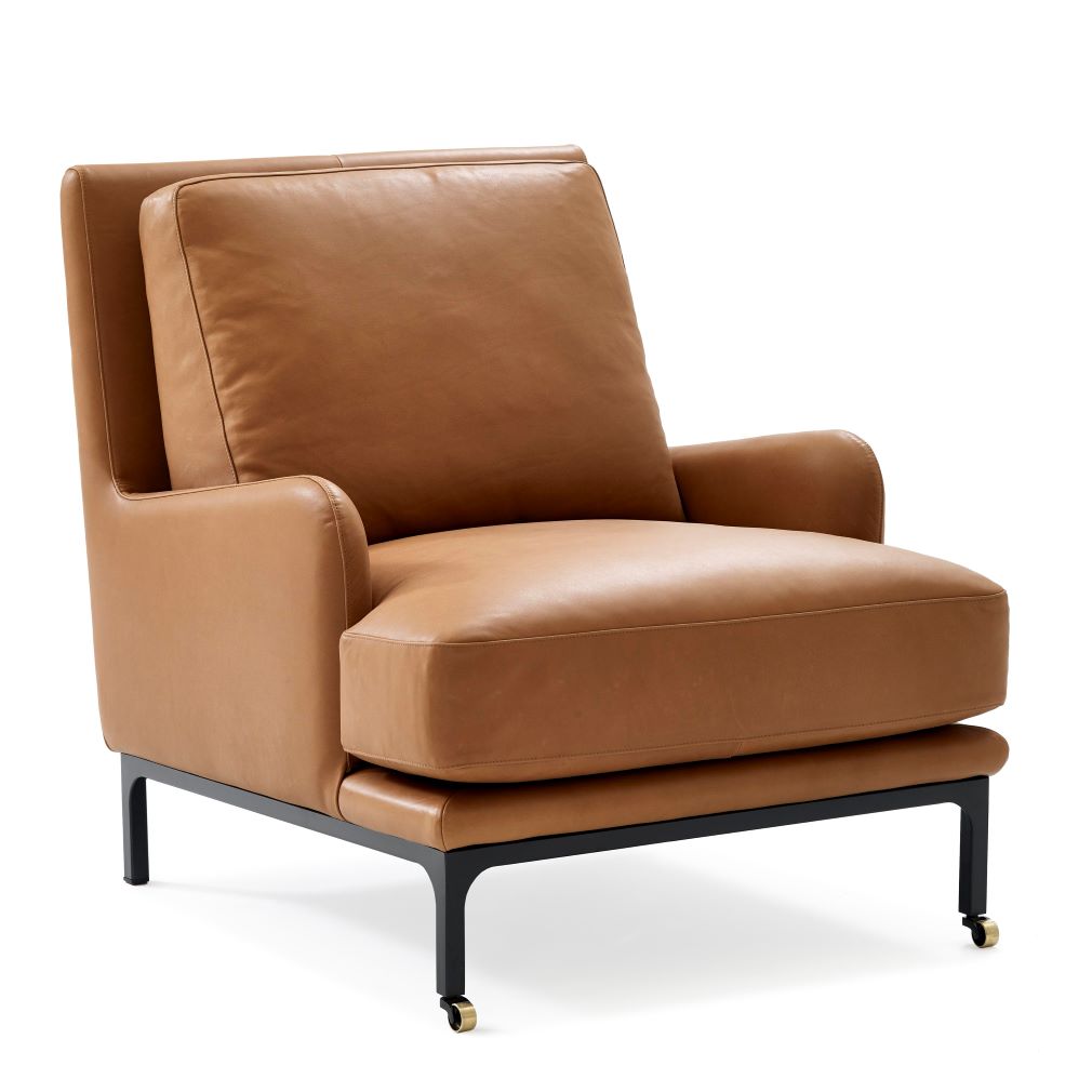 Adea Jones Armchair, Master Leather 53 Brown Vepsäläinen