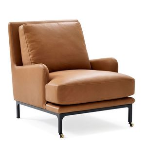 Mr. Jones Armchair, Master Leather 53 Brown