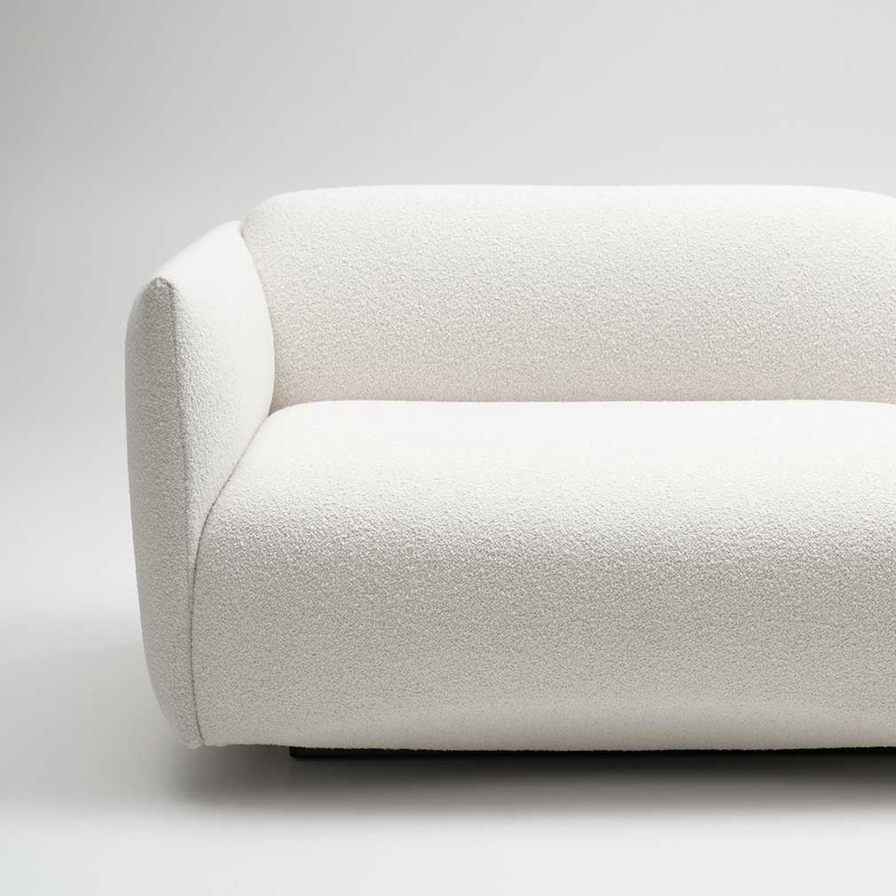 Adea Origami Sofa, Fabric Orsetto 11 White | Vepsäläinen