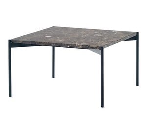 Plateau Coffee Table, Brown/Marble, 60 x 60 cm