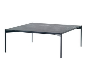 Plateau Coffee Table, Black/Marble, 90 x 90 cm