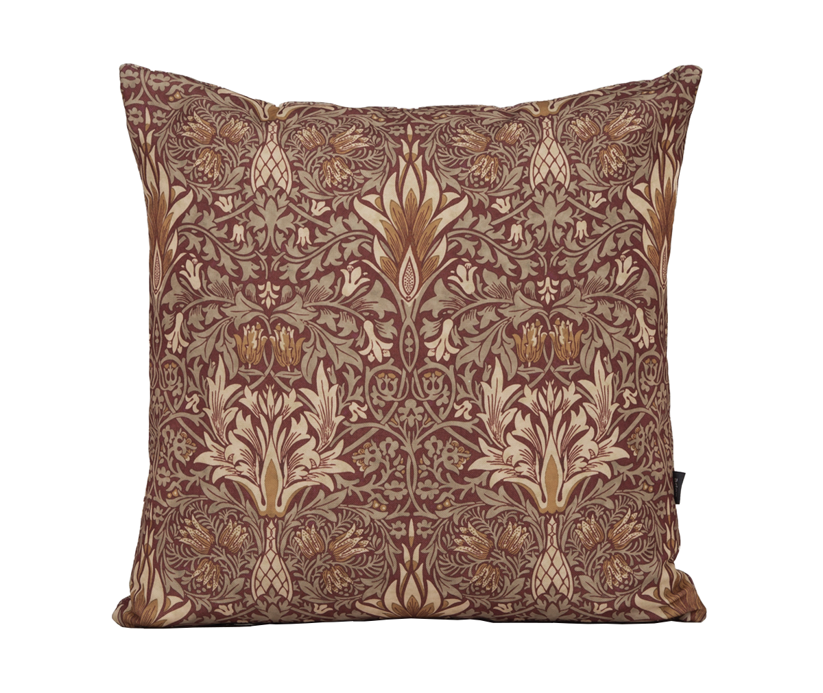 Adea Decorative Cushion Snakeshead Claret / Gold, 50 x 50 cm