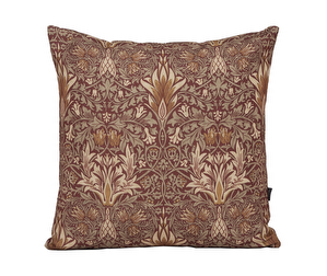 Decorative Cushion, Snakeshead Claret / Gold, 50 x 50 cm