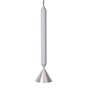 Apollo 39 Pendant Lamp, Light Grey / Polished Aluminium