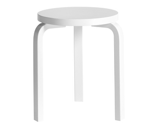 Stool 60, White, Assembled