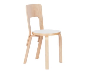 Chair 66, Birch/White Laminate, Assembled