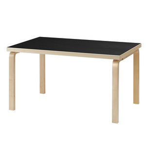 Table 82B, Birch/Black, 85 x 135 cm