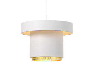 Pendant Light A201, White/Brass