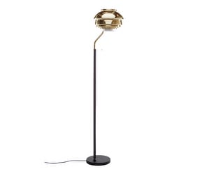 Floor Light A808, Brass/Black Leather