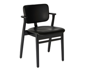 Domus-tuoli, musta koivu/musta nahka