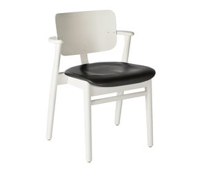 Domus Chair, White Birch/Black Leather