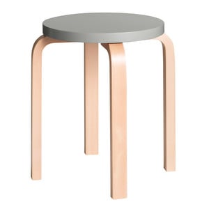 Stool E60, Birch/Grey, Assembled