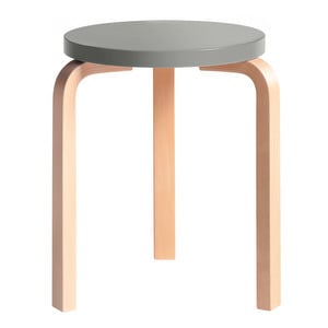 Stool 60, Birch/Grey, Assembled