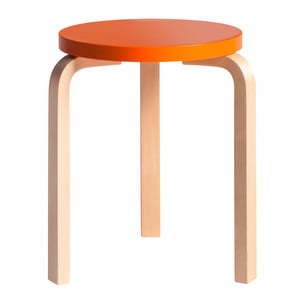 Stool 60, Birch/Orange, Assembled