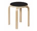 Stool E60, Birch/Black