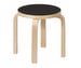 Children’s Stool NE60, Birch/Black Linoleum