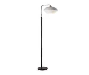 Floor Light A811, White/Nickel-Plated Brass