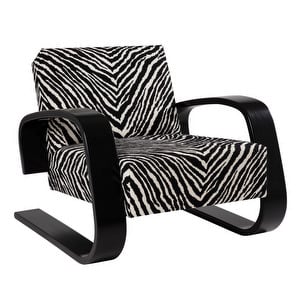 Armchair 400 "Tank", Zebra Fabric/Black