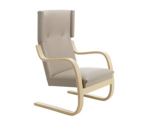 Armchair 401, Birch/Prestige Leather Beige