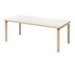 Table 97, Birch/White Laminate, 85 x 135–190 cm