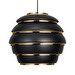 Pendant Light A331 “Beehive”, Black/Brass