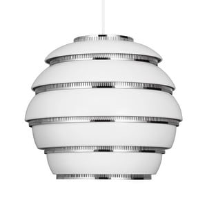 Pendant Light A331 “Beehive”, White/Chrome