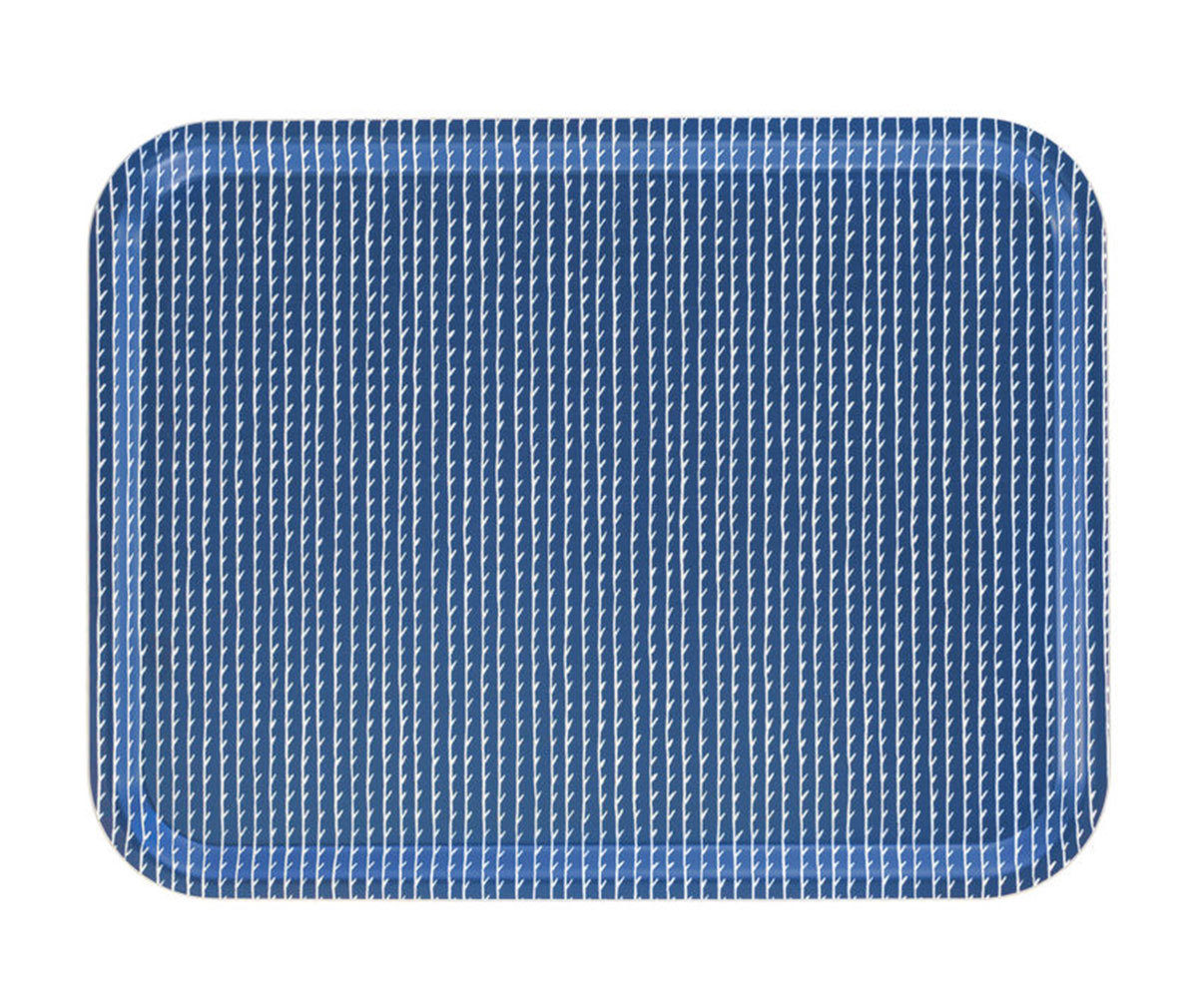 Artek Rivi Tray Blue/White, 43 x 33 cm