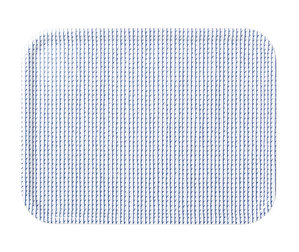 Rivi Tray, White/Blue, 43 x 33 cm