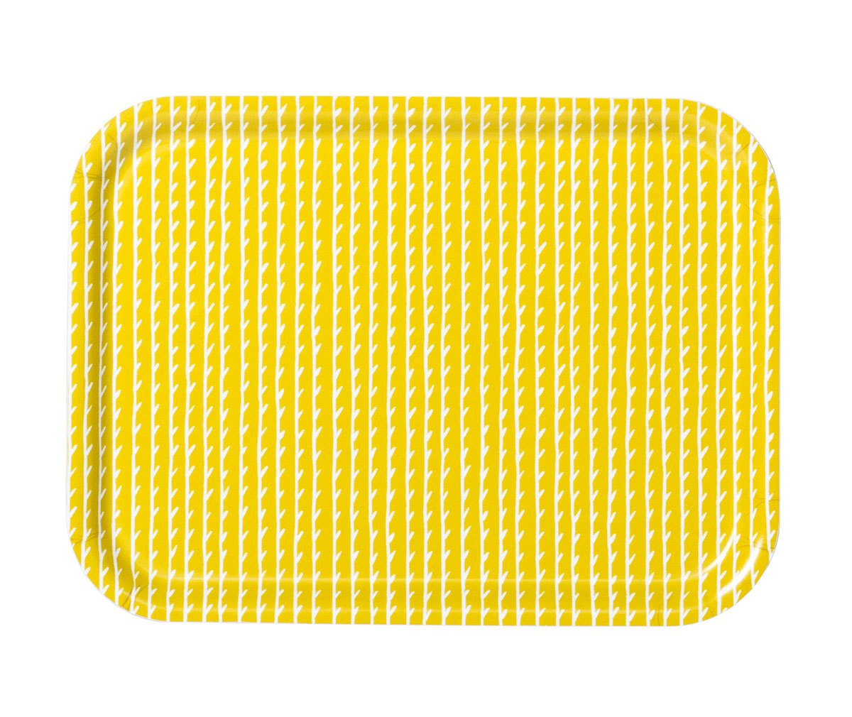 Artek Rivi Tray Mustard/White, 27 x 20 cm