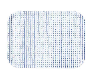 Rivi-tarjotin, valkoinen/sininen, 27 x 20 cm
