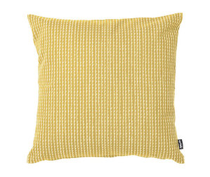 Rivi-tyynynpäällinen, sinapinkeltainen/valkoinen, 50 x 50 cm