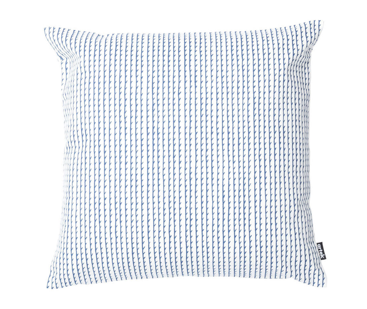 Artek Rivi-tyynynpäällinen valkoinen/sininen, 50 x 50 cm