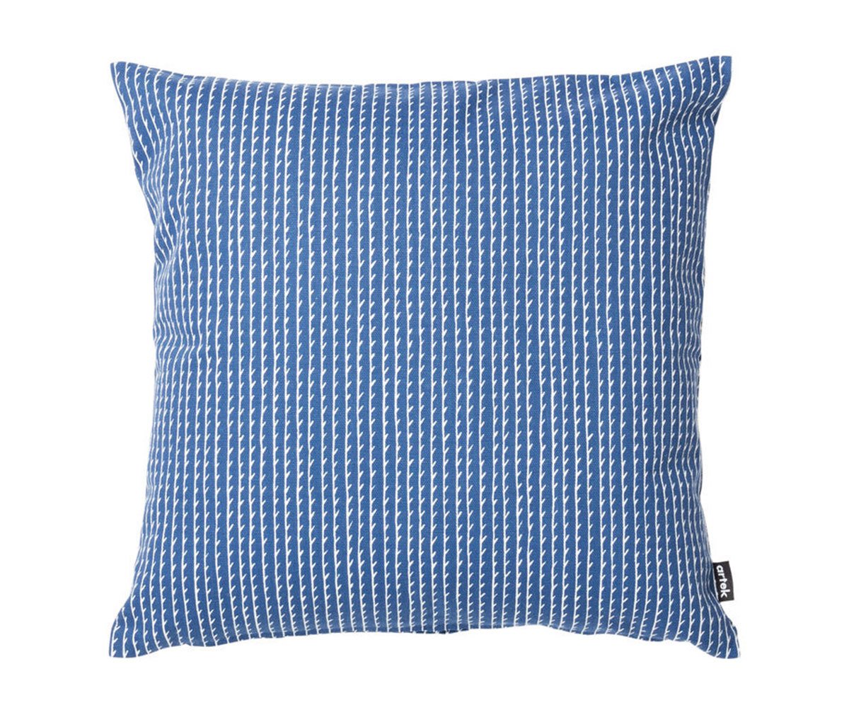 Artek Rivi Cushion Cover Blue/White, 40 x 40 cm