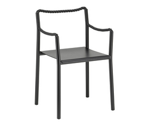 Rope Chair, Black, Felt Glides