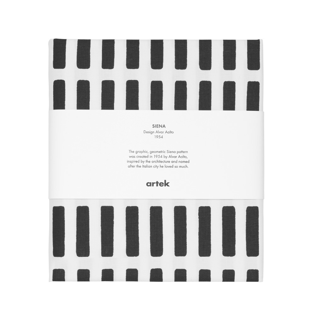 Artek Siena-kanvaskangas valkoinen/musta, 150 x 300 cm