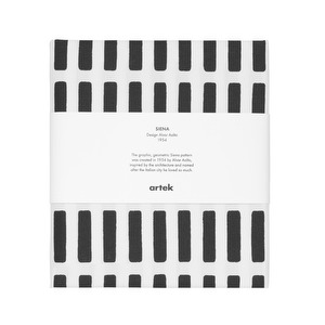 Siena Canvas Fabric, White/Black, 150 x 300 cm