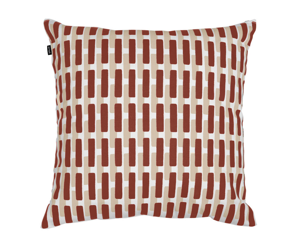 Artek Siena-tyynynpäällinen tiilenpunainen/hiekka, 50 x 50 cm
