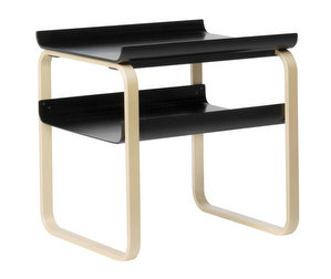 Side Table 915, Black/Birch