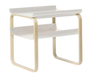 Side Table 915, White/Birch