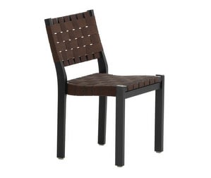 Chair 611, Black/Brown Webbing