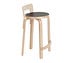 High Chair K65, Birch/Black Linoleum