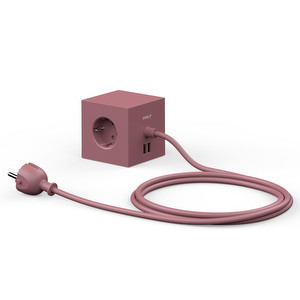 Square 1 USB Power Extender, Rusty Red